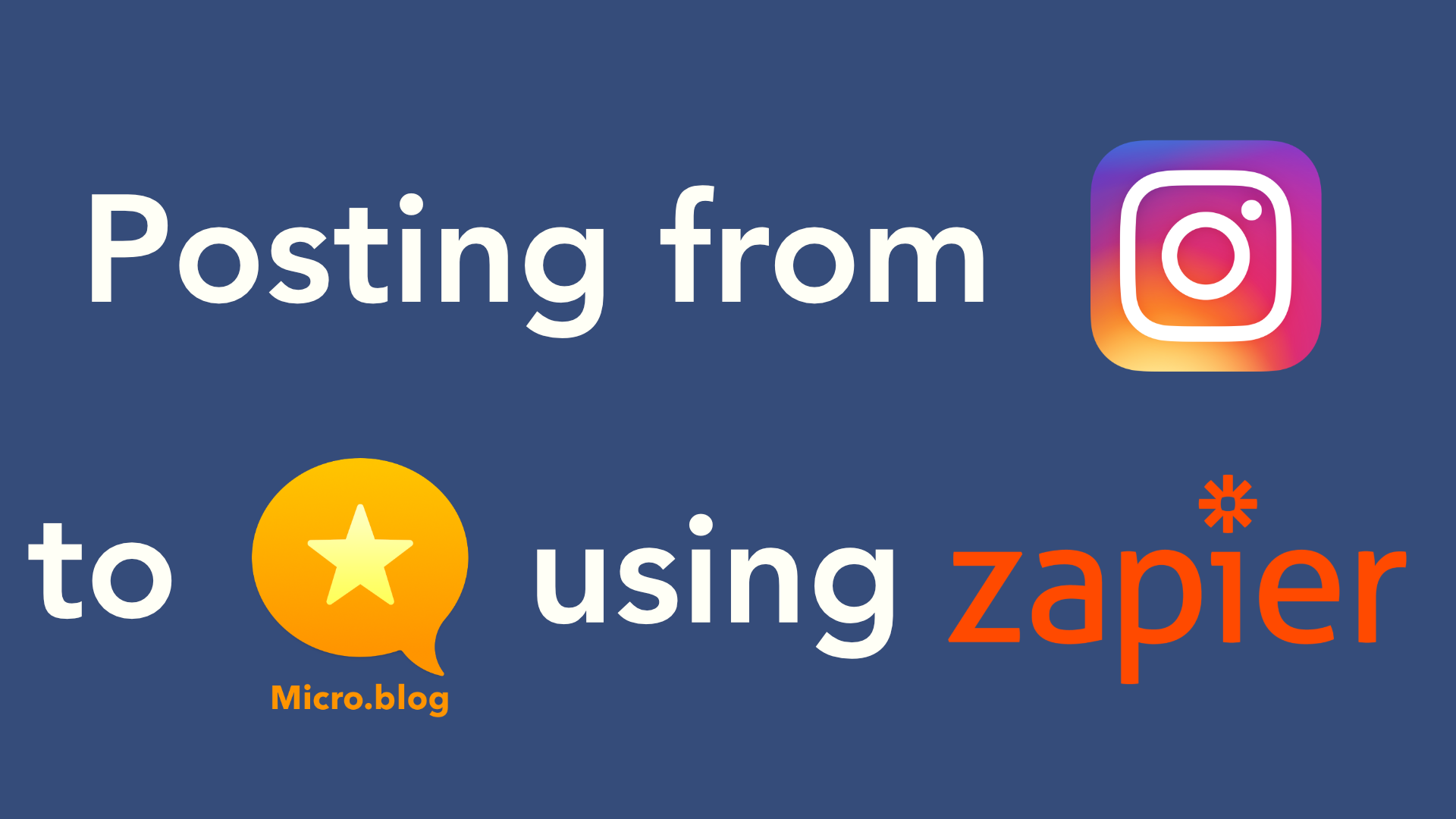 How to Post to from Instagram to Micro.blog using Zapier Premium