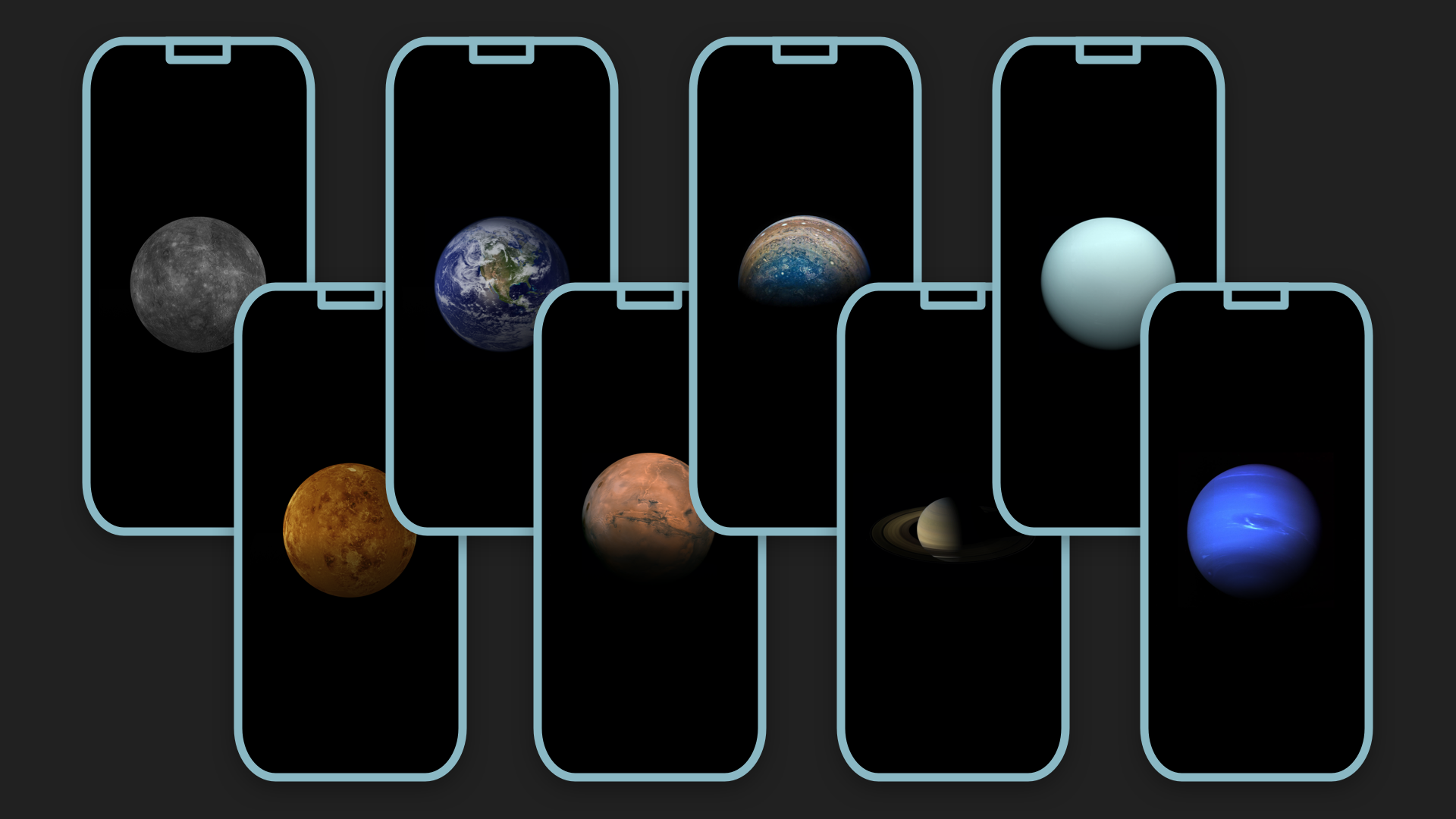 New High Res iPhone Wallpapers for Each Planet