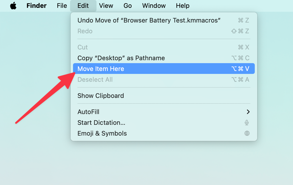 Did you know you can (technically) cut and paste in the Finder?